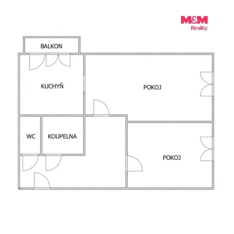 Prodej bytu 2+1, Cheb, Kasární náměstí, 54 m2
