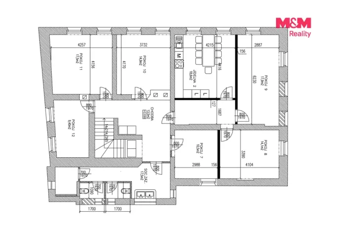 Pronájem rodinného domu, Vrátno, 302 m2