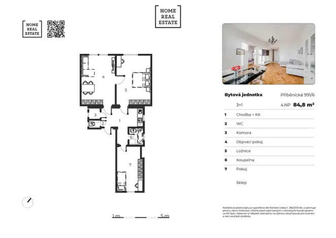 Prodej bytu 3+1, Praha - Žižkov, Příběnická, 85 m2