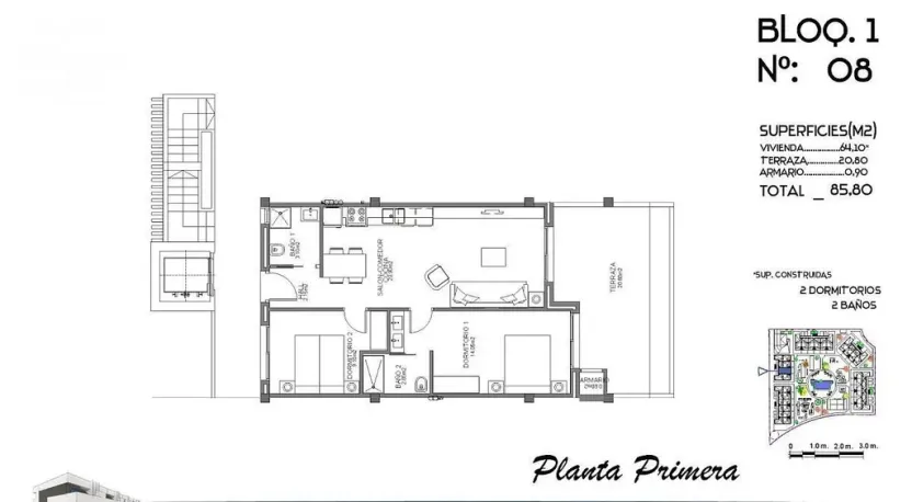 Prodej bytu 3+kk, Guardamar del Segura, Alicante, Španělsko, 64 m2
