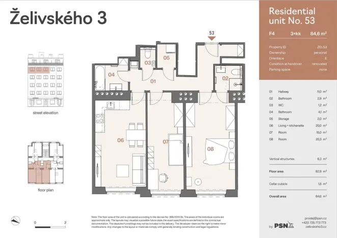 Prodej bytu 3+kk, Praha, Jana Želivského, 77 m2