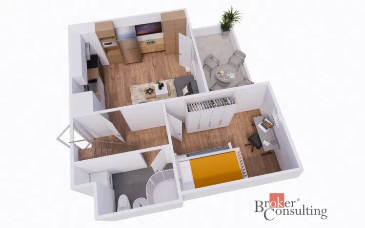 Prodej bytu 2+kk, Neslovice, Lesní, 72 m2