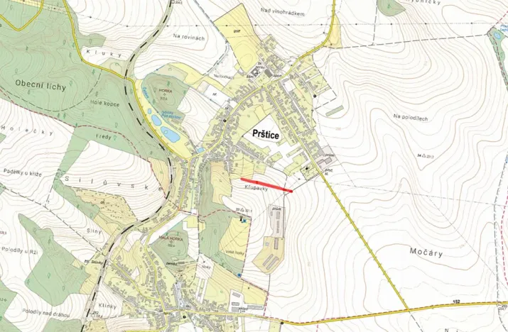 Prodej pole, Prštice, 1178 m2