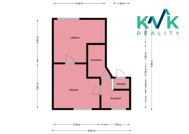 Pronájem bytu 2+1, Božičany, 48 m2