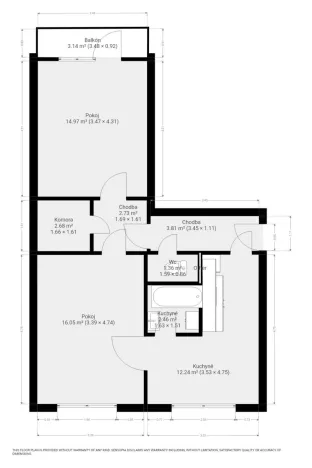 Pronájem bytu 2+1, Brno, Voříškova, 56 m2