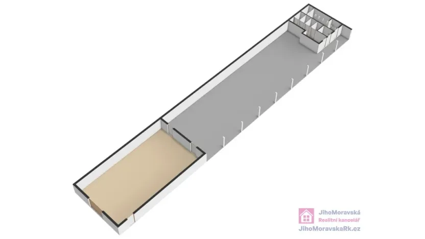 Pronájem skladu, Velké Pavlovice, Nádražní, 315 m2