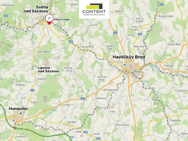 Pronájem výrobních prostor, Světlá nad Sázavou, náměstí Trčků z Lípy, 21900 m2