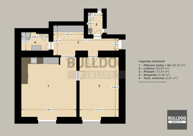 Pronájem bytu 2+kk, Praha - Vinohrady, Orlická, 71 m2