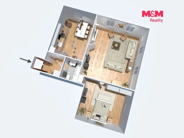 Prodej bytu 2+1, Všemyslice - Neznašov, 70 m2