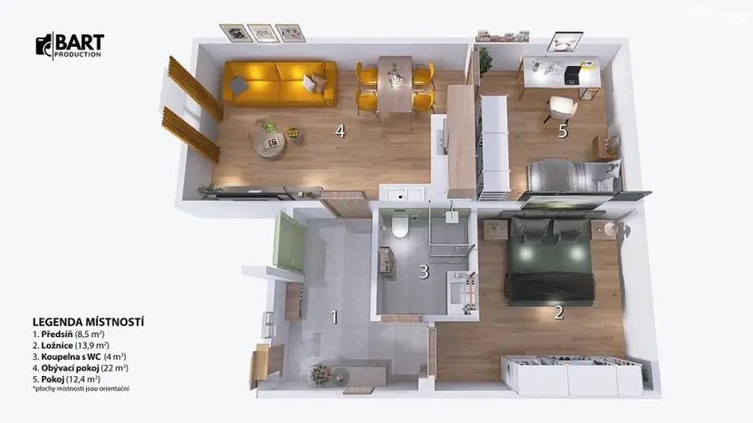 Prodej bytu 3+kk, Brno, Elgartova, 69 m2