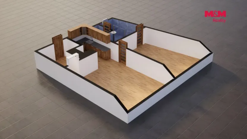 Pronájem bytu 2+kk, Jablonec nad Nisou, Anenské náměstí, 54 m2