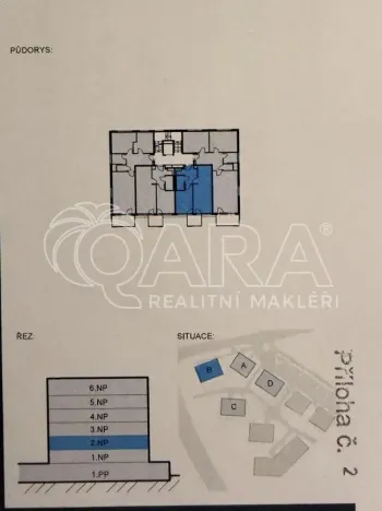 Pronájem bytu 2+kk, Praha - Chodov, Komárkova, 53 m2