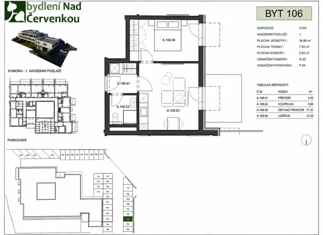 Pronájem bytu 2+kk, Mladá Boleslav, Nad Červenkou, 37 m2