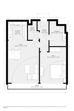 Pronájem bytu 2+kk, Brno, Lidická, 63 m2