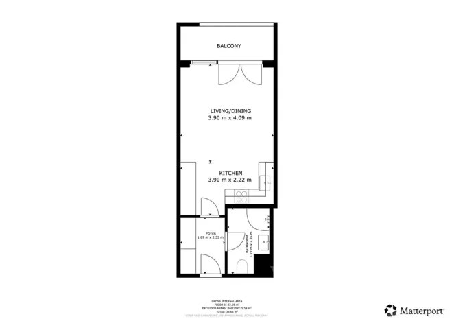 Pronájem bytu 1+kk, Praha - Hloubětín, Poděbradská, 33 m2