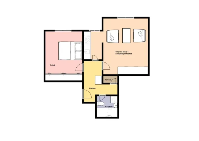 Pronájem bytu 2+kk, Praha - Braník, Branická, 43 m2