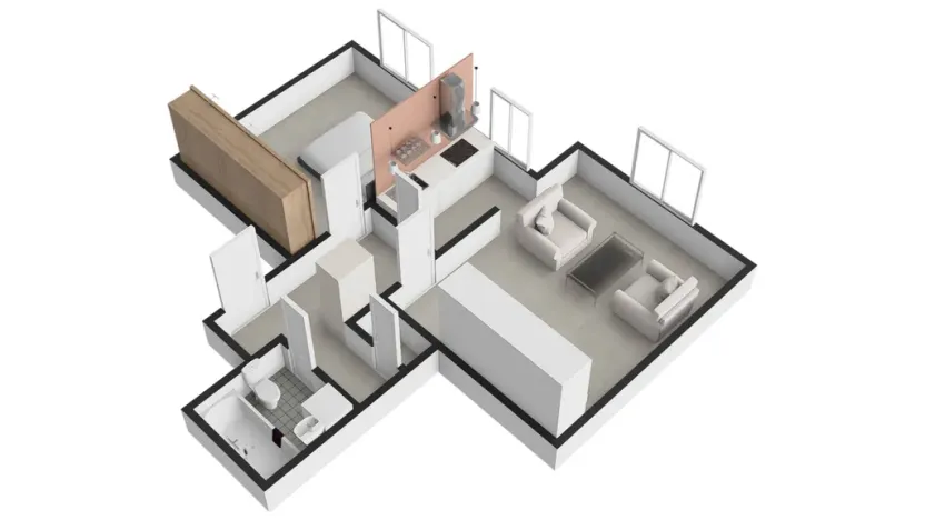 Pronájem bytu 2+kk, Praha - Braník, Branická, 43 m2