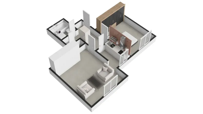 Pronájem bytu 2+kk, Praha - Braník, Branická, 43 m2