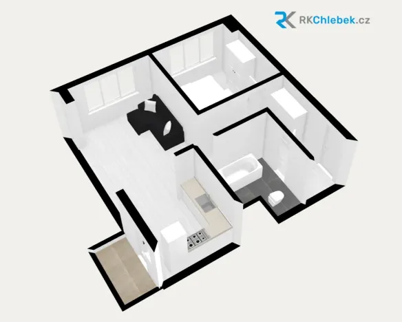 Pronájem bytu 2+kk, Frýdek-Místek - Místek, Bezručova, 42 m2