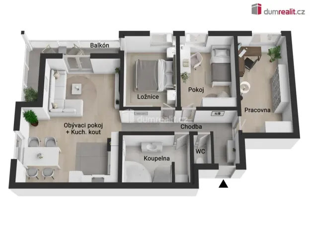 Prodej bytu 4+kk, Vochov, 85 m2