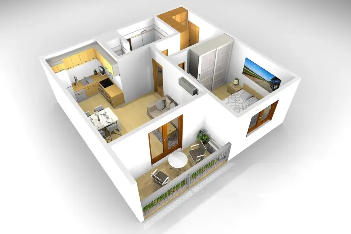 Pronájem bytu 2+kk, Zbuzany, Lomená, 43 m2