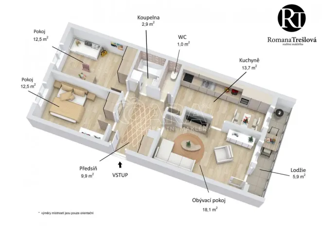 Prodej bytu 3+1, Rakovník - Rakovník II, Fojtíkova, 70 m2