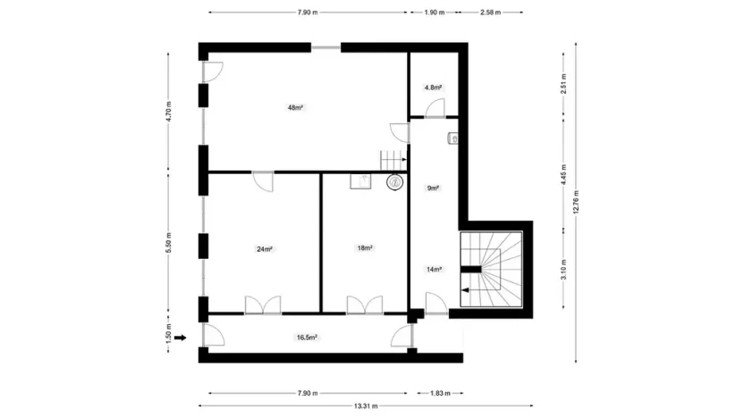 Prodej vícegeneračního domu, Švihov, nám. T. G. Masaryka, 240 m2