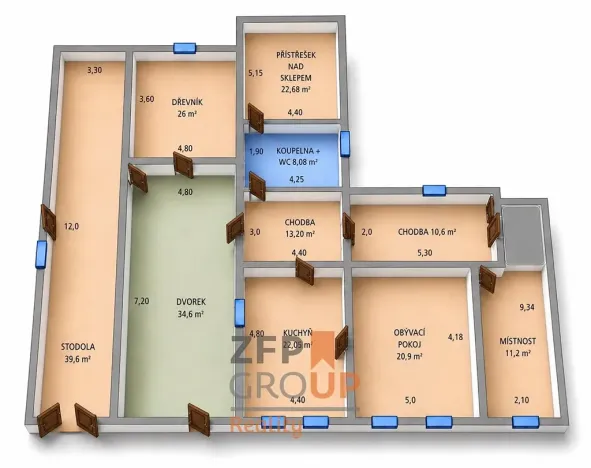 Prodej rodinného domu, Chmelík, 86 m2