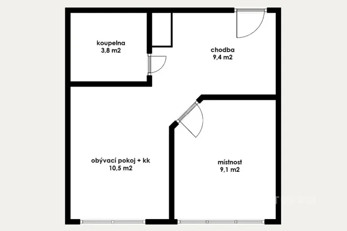 Pronájem bytu 2+kk, Most, Lidická, 33 m2