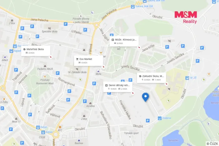 Pronájem bytu 2+kk, Most, Františka Malíka, 39 m2