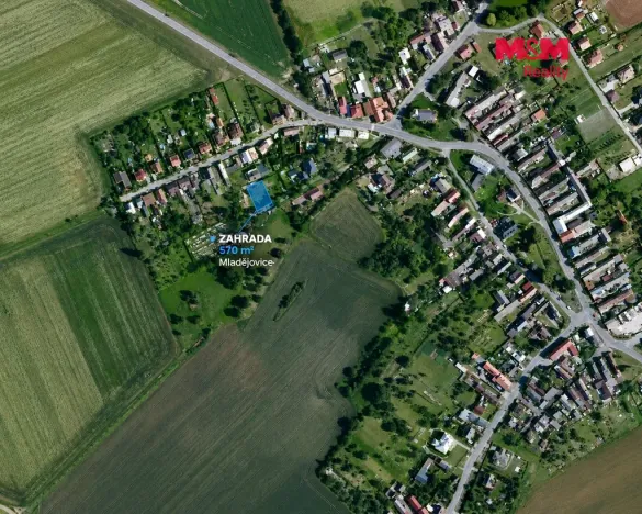Prodej zahrady, Mladějovice, 570 m2
