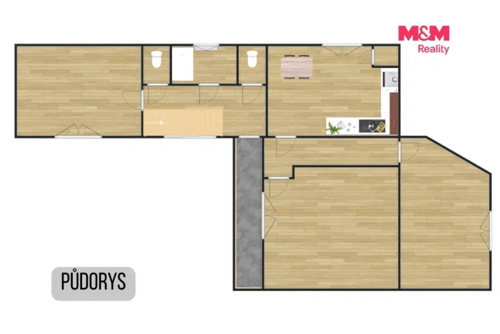 Pronájem atypického bytu, Čáslav - Čáslav-Staré Město, Formíkova, 90 m2
