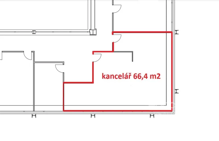 Pronájem kanceláře, Praha - Libeň, Sokolovská, 66 m2