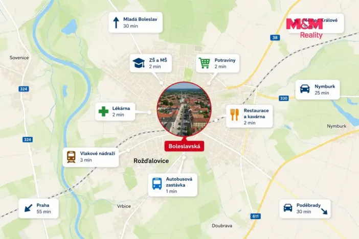 Prodej rodinného domu, Rožďalovice, Boleslavská, 97 m2