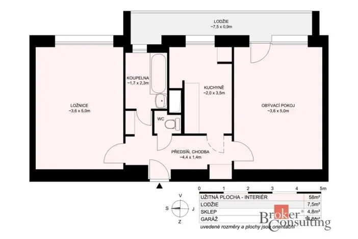 Prodej bytu 2+1, Praha - Záběhlice, U mlýna, 85 m2