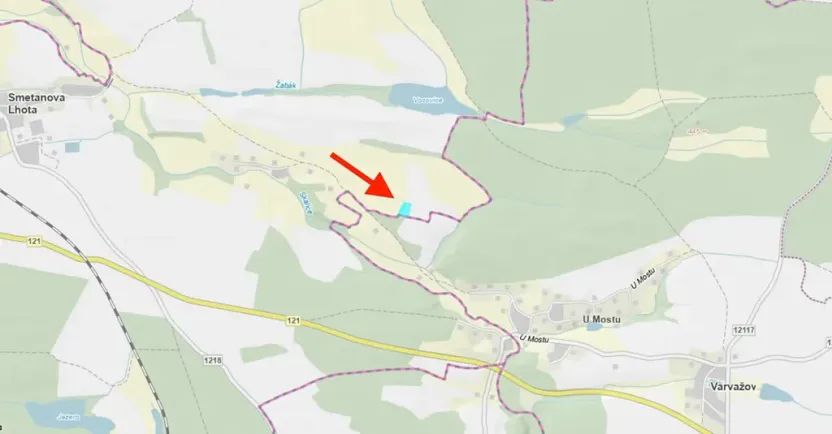 Prodej pole, Smetanova Lhota, 3596 m2