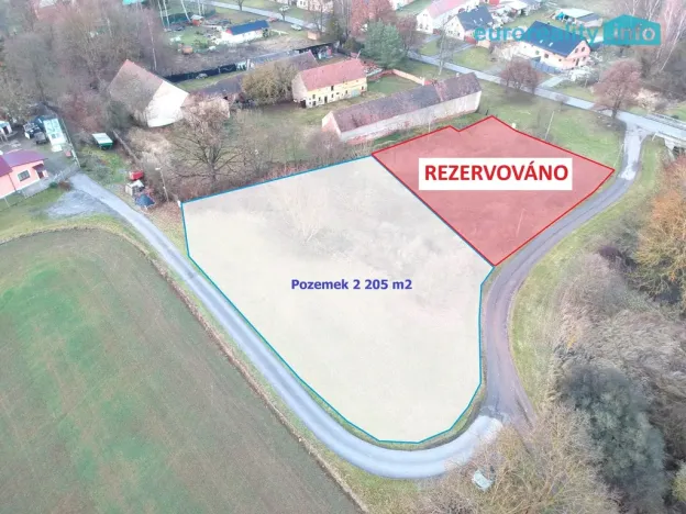 Prodej pozemku pro bydlení, Ves Touškov - Mířovice, 2205 m2