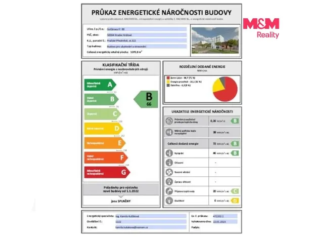 Prodej bytu 2+kk, Hradec Králové - Pražské Předměstí, Gočárova třída, 48 m2