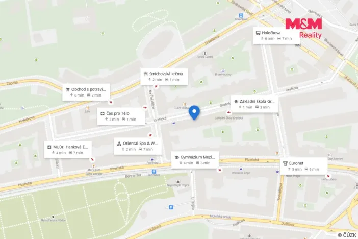 Prodej bytu 2+kk, Praha - Smíchov, Grafická, 42 m2