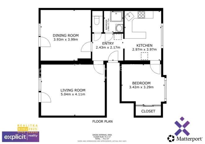 Pronájem bytu 3+1, Uherský Brod, Bedřicha Smetany, 74 m2