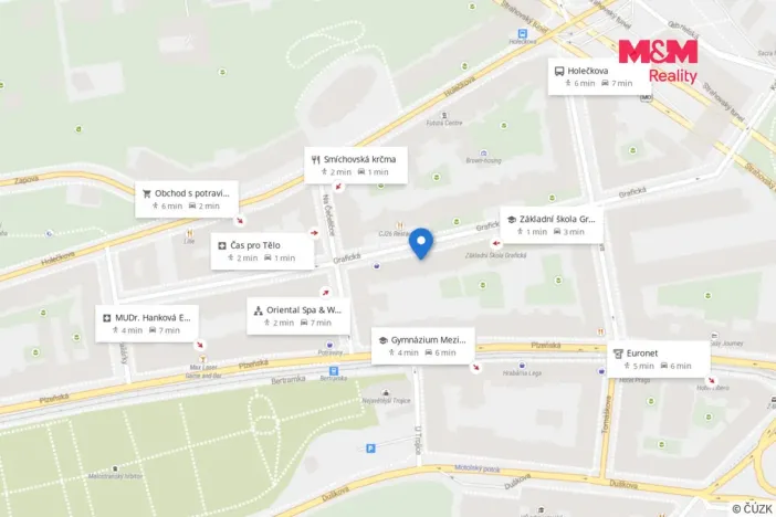 Prodej bytu 2+kk, Praha - Smíchov, Grafická, 35 m2