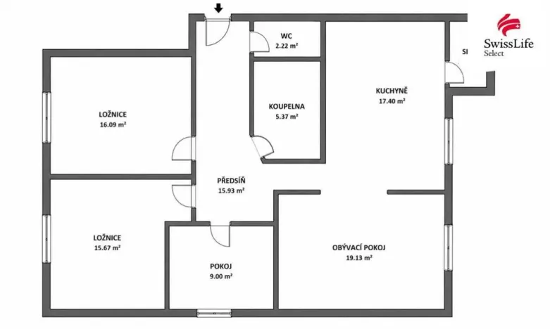 Prodej bytu 4+1, Chrášťany, Žlutá, 100 m2