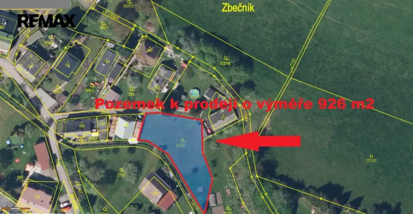 Prodej zahrady, Hronov, 962 m2