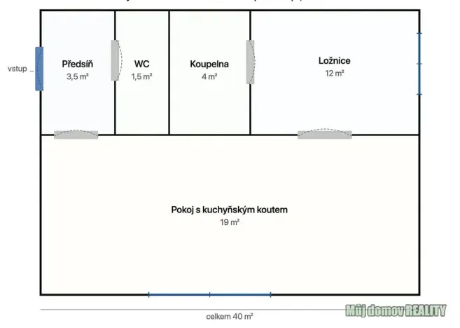 Pronájem bytu 2+kk, Praha - Hostivař, Dolnoměcholupská, 40 m2