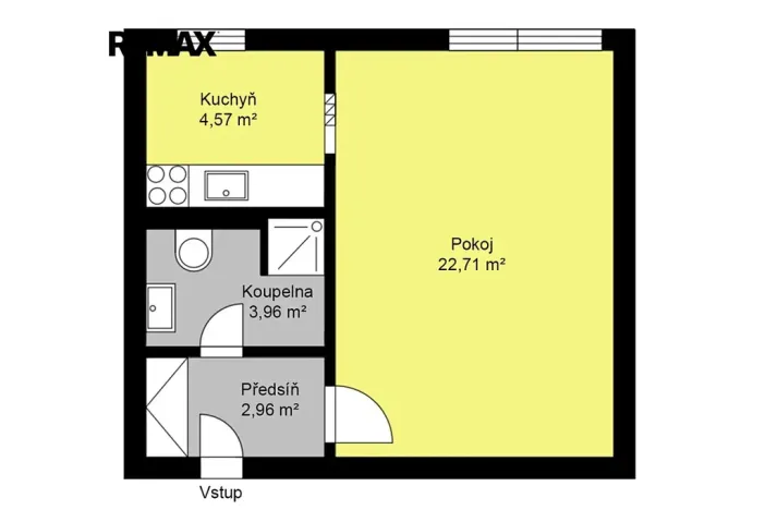 Pronájem bytu 1+1, Poděbrady, Čechova, 34 m2