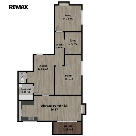 Prodej bytu 3+kk, Hradec Králové, Meruňková, 86 m2