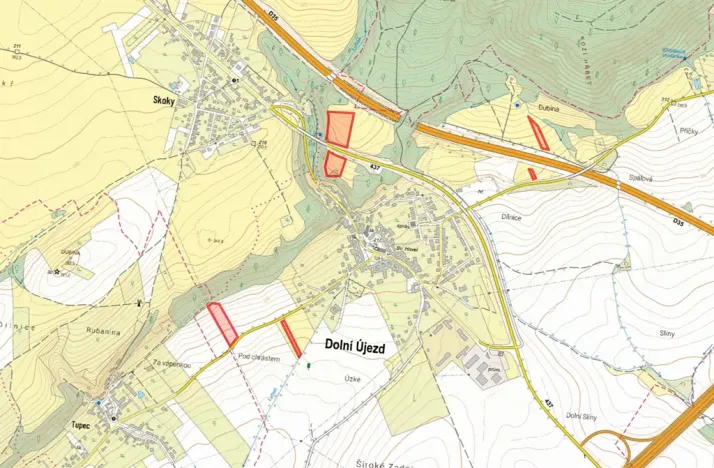 Prodej pole, Dolní Újezd, 11171 m2