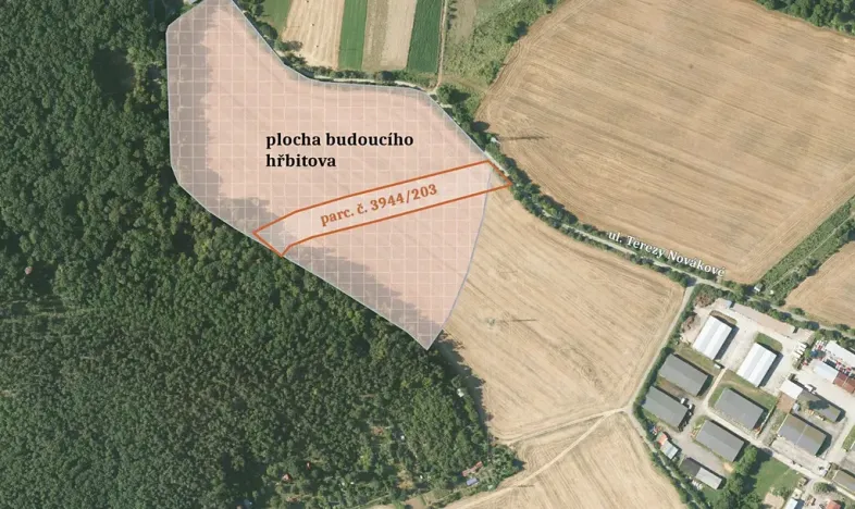 Prodej podílu komerčního pozemku, Brno, 3700 m2