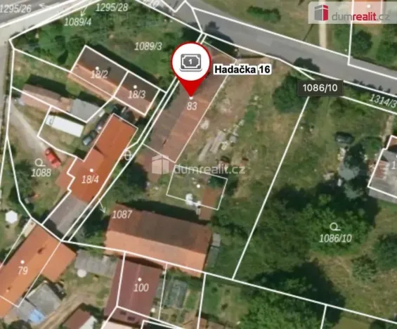 Prodej pozemku pro bydlení, Výrov - Hadačka, 1665 m2