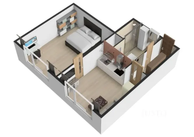 Pronájem bytu 2+kk, Ústí nad Labem - Severní Terasa, Šumavská, 37 m2